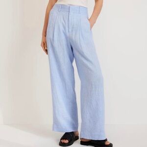 NWOT Linen Way-High Drape Pants